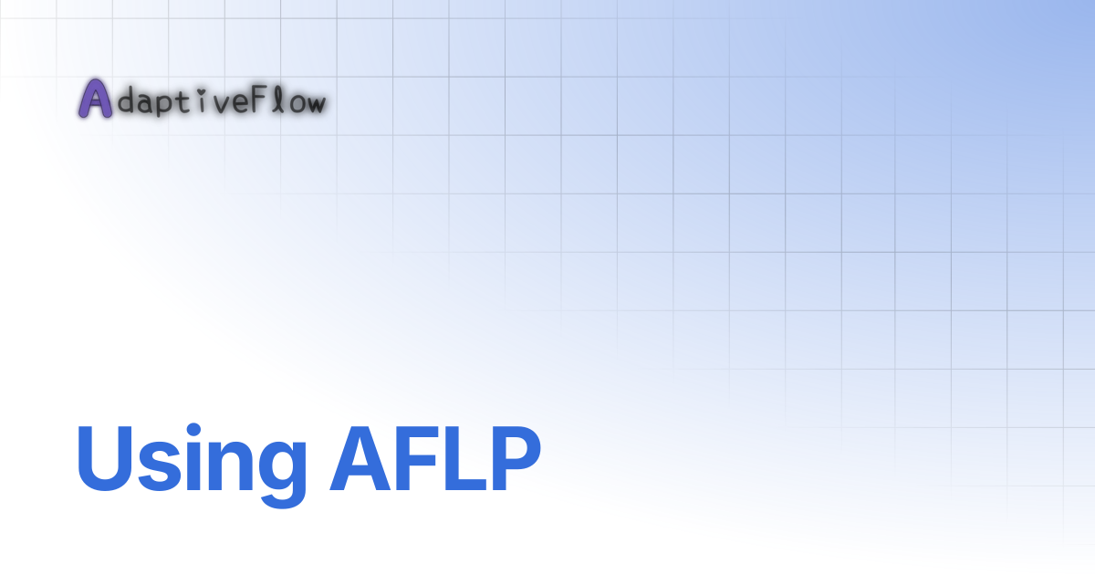 Using AFLP | Documentation (AFVS)